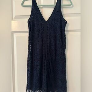 Navy blue lace dress